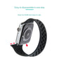 Frendorf | Elastisches Silikon-Uhrenarmband für Apple Watch Series 9&8&7 41mm / SE 3&SE 2&6&SE&5&4 40mm / 3&2&1 38mm, Länge: 160mm (Schwarz)