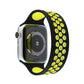 Frendorf | Elastisches Silikon-Uhrenarmband für Apple Watch Series 7 41mm / 6 & SE & 5 & 4 40mm / 3 & 2 & 1 38mm, Länge: 160mm (Schwarz Gelb)