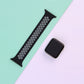 Frendorf | Elastisches Silikon-Armband für Apple Watch Series 7 41mm / 6 & SE & 5 & 4 40mm / 3 & 2 & 1 38mm, Länge: 160mm (Schwarz Grau)