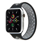 Frendorf | Elastisches Silikon-Armband für Apple Watch Series 7 41mm / 6 & SE & 5 & 4 40mm / 3 & 2 & 1 38mm, Länge: 160mm (Schwarz Grau)