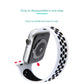 Frendorf | Elastisches Silikon-Uhrenband für Apple Watch Series 7 41mm / 6 & SE & 5 & 4 40mm / 3 & 2 & 1 38mm, Länge: 160mm (Hellrosa Weiß)