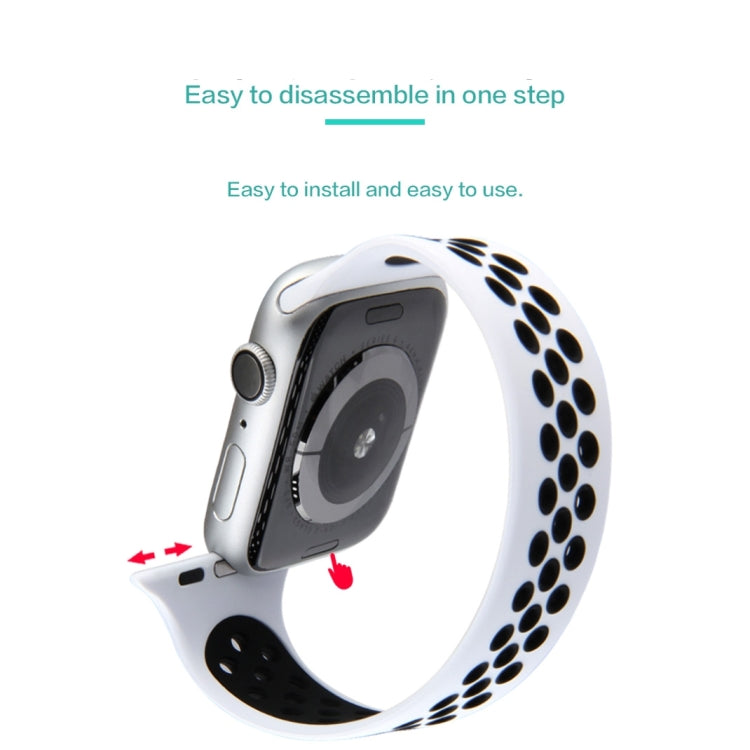 Frendorf | Elastisches Silikon-Uhrenband für Apple Watch Series 7 41mm / 6 & SE & 5 & 4 40mm / 3 & 2 & 1 38mm, Länge: 160mm (Hellrosa Weiß)