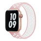 Frendorf | Elastisches Silikon-Uhrenband für Apple Watch Series 7 41mm / 6 & SE & 5 & 4 40mm / 3 & 2 & 1 38mm, Länge: 160mm (Hellrosa Weiß)