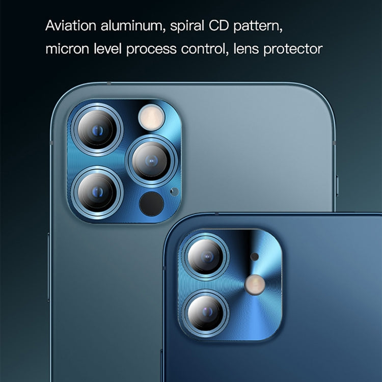 Frendorf | Für iPhone 12 Pro Max TOTUDESIGN AB-065 Armor Series Aluminiumlegierung + Gehärtetes Glas Integrierte Objektivfolie (Schwarz)