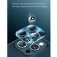 Frendorf | Für iPhone 12 Pro Max TOTUDESIGN AB-065 Armor Series Aluminiumlegierung + Gehärtetes Glas Integrierte Objektivfolie (Schwarz)
