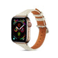 Frerndorf | Echtes Leder Armband Für Apple Watch Serie 7 41mm / 6 & SE & 5 & 4 40mm / 3 & 2 & 1 38mm (Cremig Weiß)
