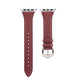 Frerndorf | Echtes Leder Uhrenarmband für Apple Watch Ultra 49mm & Watch Ultra 2 49mm / Series 9 & 8 & 7 45mm / SE 3 & SE 2 & 6 & SE & 5 & 4 44mm / 3 & 2 & 1 42mm (Weinrot)