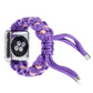 Frendorf | Geflochtenes Regenschirmkordel-Uhrenband für Apple Watch Series 9&8&7 41mm / SE 3&SE 2&6&SE&5&4 40mm / 3&2&1 38mm (Lila)
