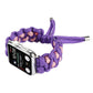 Frendorf | Geflochtenes Regenschirmkordel-Uhrenband für Apple Watch Series 9&8&7 41mm / SE 3&SE 2&6&SE&5&4 40mm / 3&2&1 38mm (Lila)