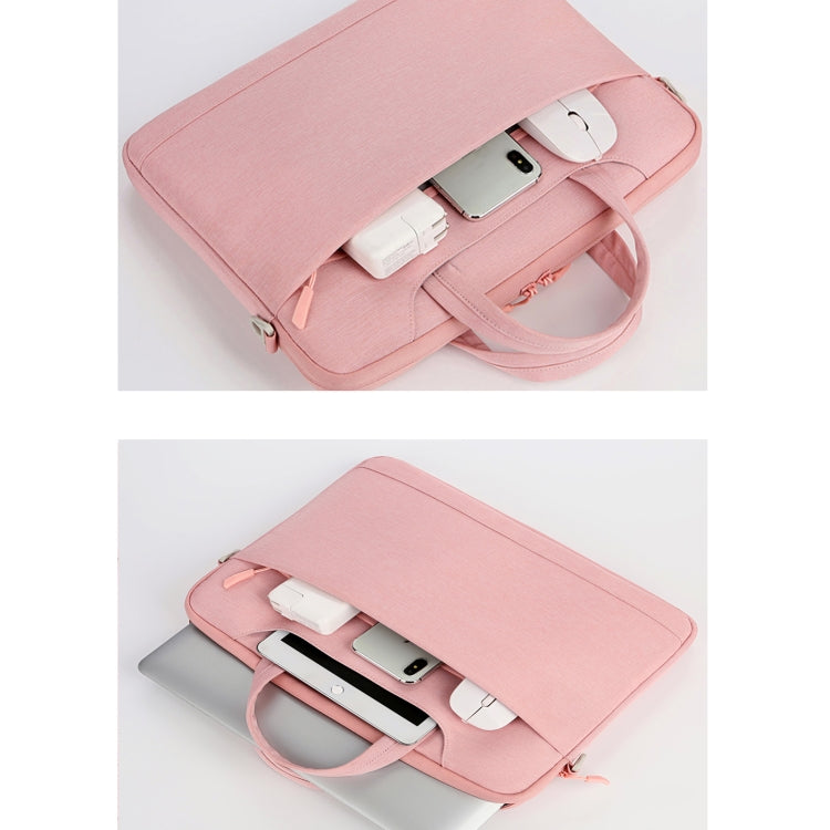 Frendorf | Für 13,3-14 Zoll Laptop Multifunktions Laptop Ein Schultertasche Handtasche (Grau)