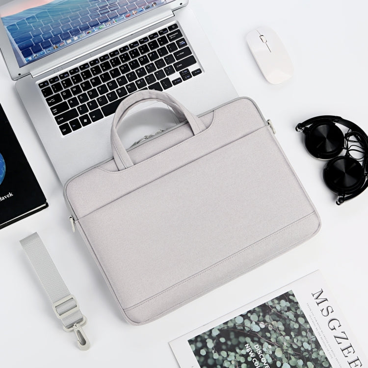 Frendorf | Für 13,3-14 Zoll Laptop Multifunktions Laptop Ein Schultertasche Handtasche (Grau)