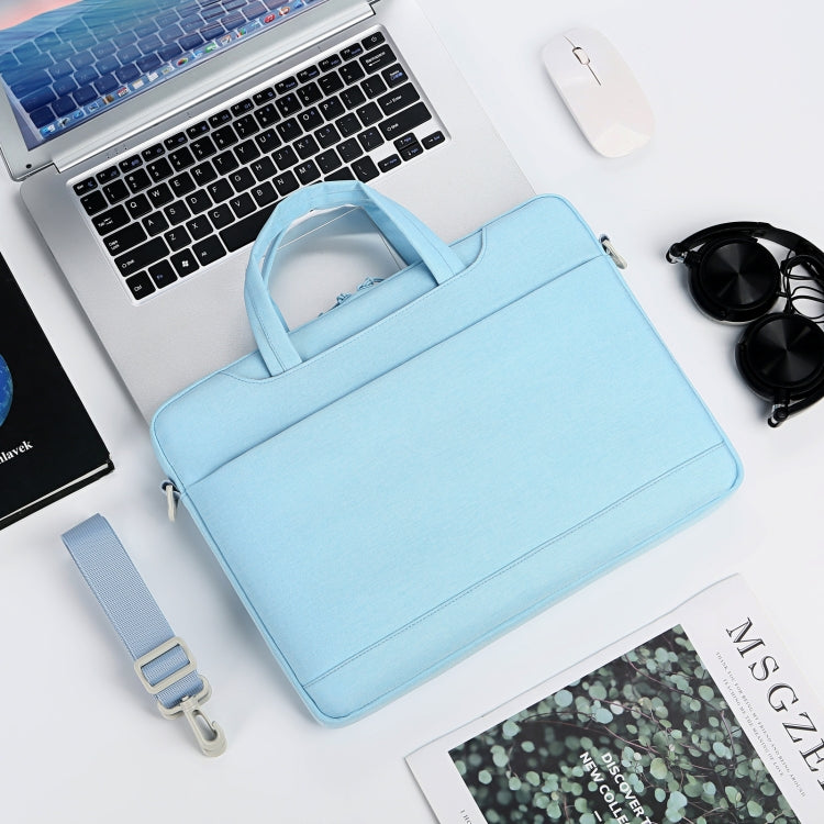 Frendorf | Für 13,3-14 Zoll Laptop Multifunktions Laptop Ein Schultertasche Handtasche (Hellblau)