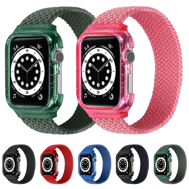 Frerndorf | Weben Handgelenkband Uhrbänder mit Rahmen für Apple Watch Series 7 41mm / & 6 & SE & 5 & 4 40mm, Länge: 128mm (Schwarz)