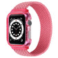 Frerndorf | Weben Handgelenk Armband Uhrenbänder mit Rahmen für Apple Watch Series 9&8&7 41mm / SE 3&SE 2&6&SE&5&4 40mm / 3&2&1 38mm, Länge:135mm (Helles Pink)