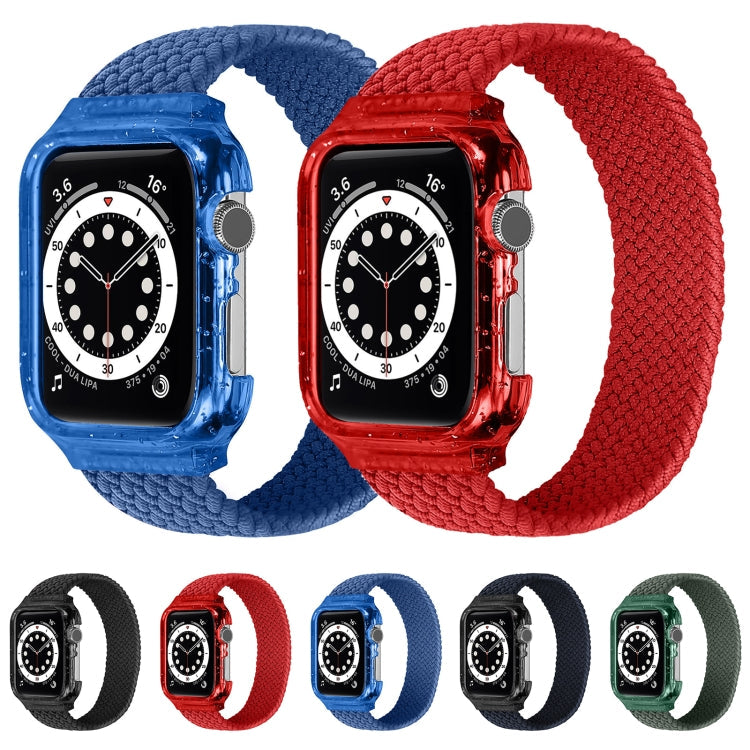 Frerndorf | Weben Handgelenk Armband Uhrenbänder mit Rahmen für Apple Watch Series 9&8&7 41mm / SE 3&SE 2&6&SE&5&4 40mm / 3&2&1 38mm, Länge:135mm (Helles Pink)