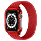 Frerndorf | Gewebtes Handgelenk-Uhrenarmband mit Rahmen für Apple Watch Series 7 41mm / 6 & SE & 5 & 4 40mm / 3 & 2 & 1 38mm, Länge:140mm(Rot)