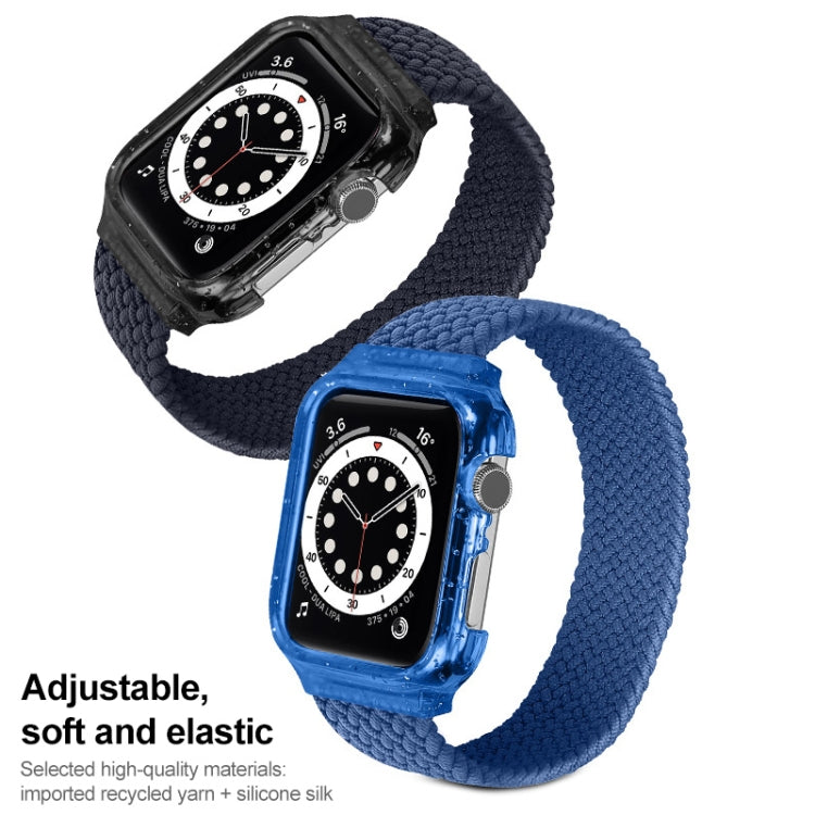 Frerndorf | Gewebtes Handgelenk-Uhrenarmband mit Rahmen für Apple Watch Series 9&8&7 41mm / SE 3&SE 2&6&SE&5&4 40mm / 3&2&1 38mm, Länge:140mm (Charcoal)