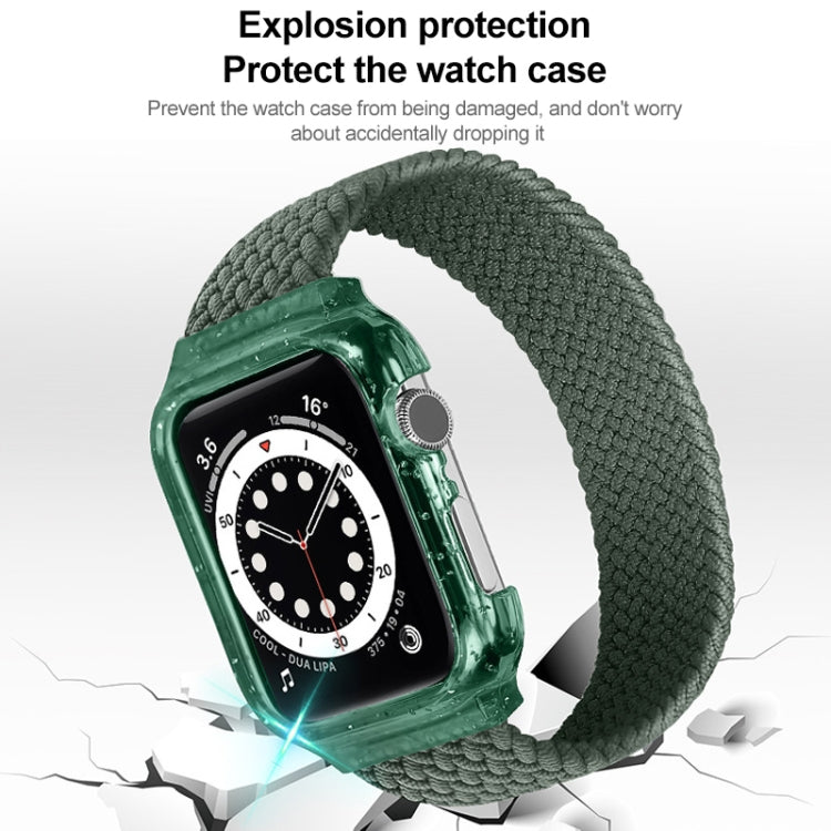 Frerndorf | Gewebtes Handgelenk-Uhrenarmband mit Rahmen für Apple Watch Series 9&8&7 41mm / SE 3&SE 2&6&SE&5&4 40mm / 3&2&1 38mm, Länge:140mm (Charcoal)