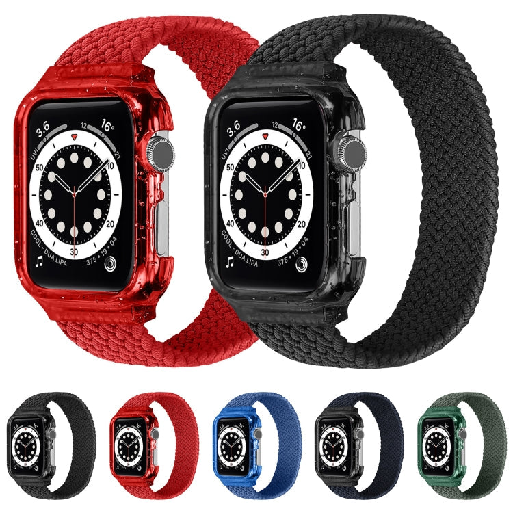 Frerndorf | Gewebtes Handgelenk-Uhrenarmband mit Rahmen für Apple Watch Series 9&8&7 41mm / SE 3&SE 2&6&SE&5&4 40mm / 3&2&1 38mm, Länge:140mm (Charcoal)