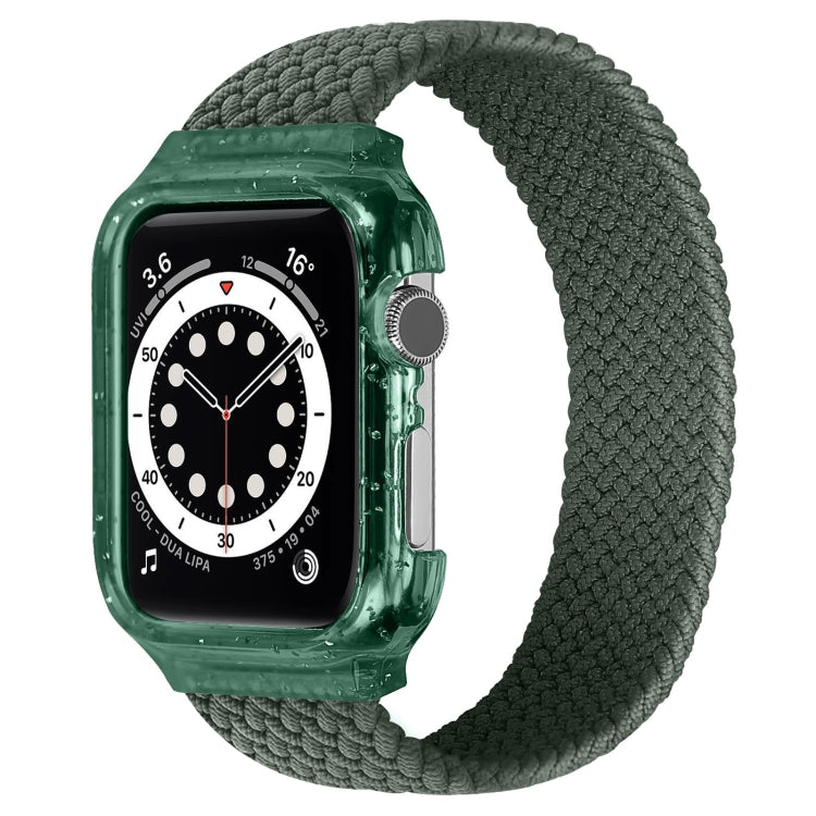 Frerndorf | Weben Handgelenkband Uhrenbänder mit Rahmen für Apple Watch Series 9&8&7 41mm / SE 3&SE 2&6&SE&5&4 40mm / 3&2&1 38mm, Länge:155mm (Dunkel Olivgrün)