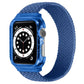 Frerndorf | Weben Handgelenkband Uhrenarmbänder mit Rahmen für Apple Watch Series 9&8&7 41mm / SE 3&SE 2&6&SE&5&4 40mm / 3&2&1 38mm, Länge:155mm(Kalte See Blau)