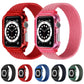 Frerndorf | Weben Handgelenkband Uhrenarmbänder mit Rahmen für Apple Watch Series 9&8&7 41mm / SE 3&SE 2&6&SE&5&4 40mm / 3&2&1 38mm, Länge:155mm(Rot)