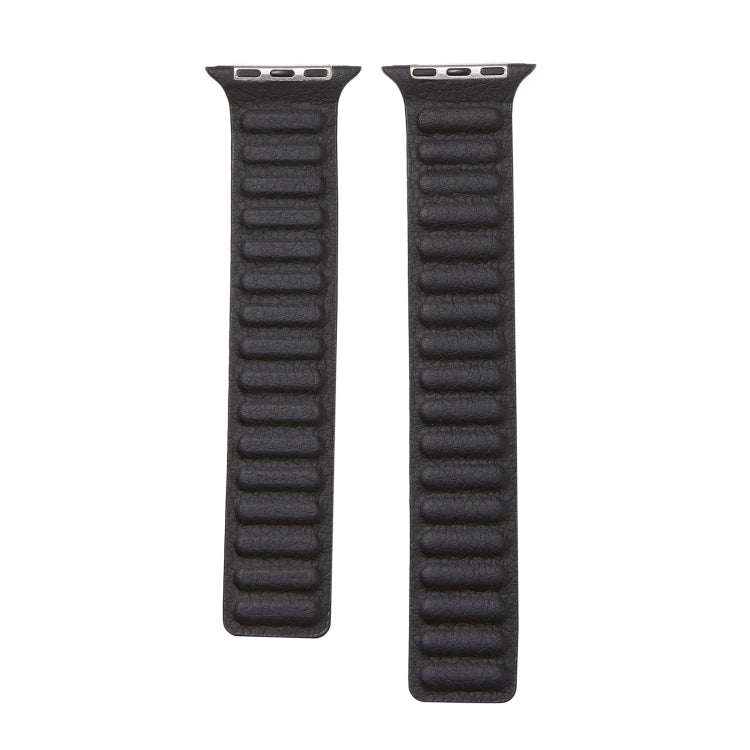 Frerndorf | Loop Lederuhrband für Apple Watch Series 7 41mm / 6 & SE & 5 & 4 40mm / 3 & 2 & 1 38mm (Schwarz)