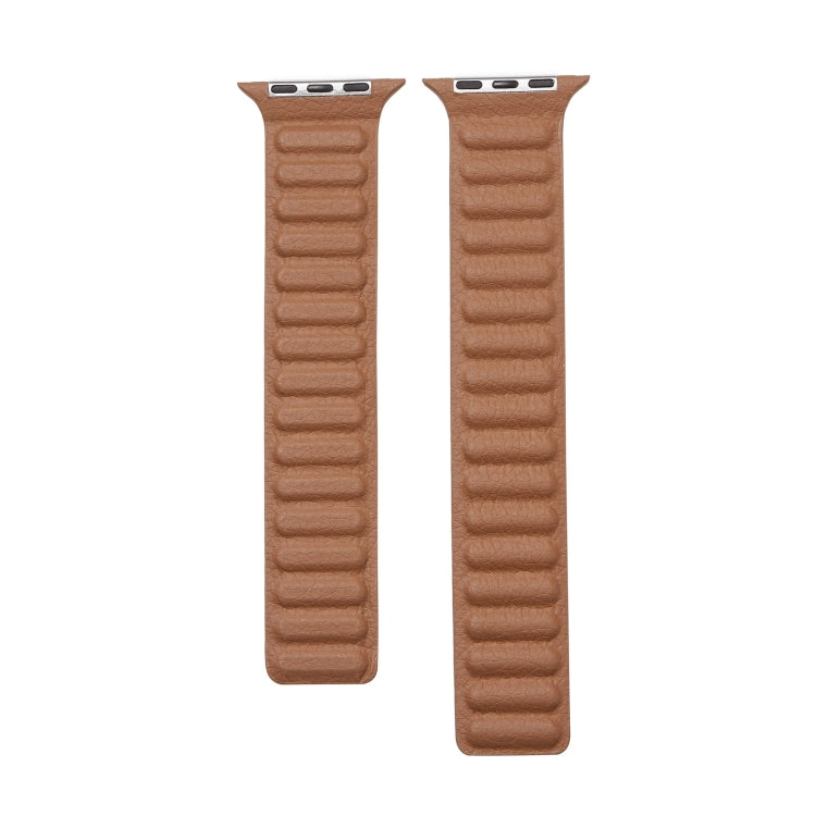 Frerndorf | Loop-Leder-Uhrenarmband für Apple Watch Series 7 41mm / 6 & SE & 5 & 4 40mm / 3 & 2 & 1 38mm (Braun)