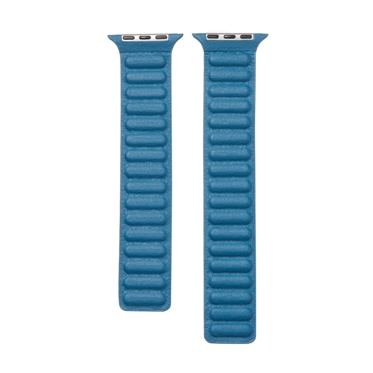 Frerndorf | Loop Leder Uhrband für Apple Watch Series 7 41mm / 6 & SE & 5 & 4 40mm / 3 & 2 & 1 38mm (Blau)
