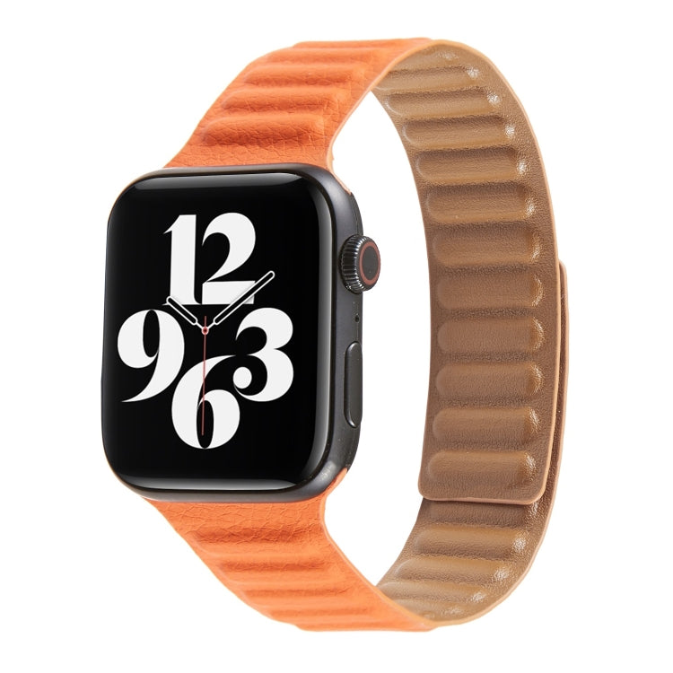 Frerndorf | Loop Leder Uhrenarmband für Apple Watch Series 7 41mm / 6 & SE & 5 & 4 40mm / 3 & 2 & 1 38mm (Sonnenuntergangs-Glow)