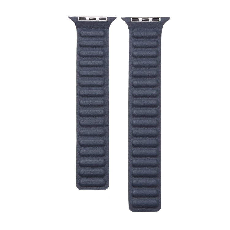Frerndorf | Loop Leder Uhrband Für Apple Watch Series 7 41mm / 6 & SE & 5 & 4 40mm / 3 & 2 & 1 38mm (Dunkelblau)