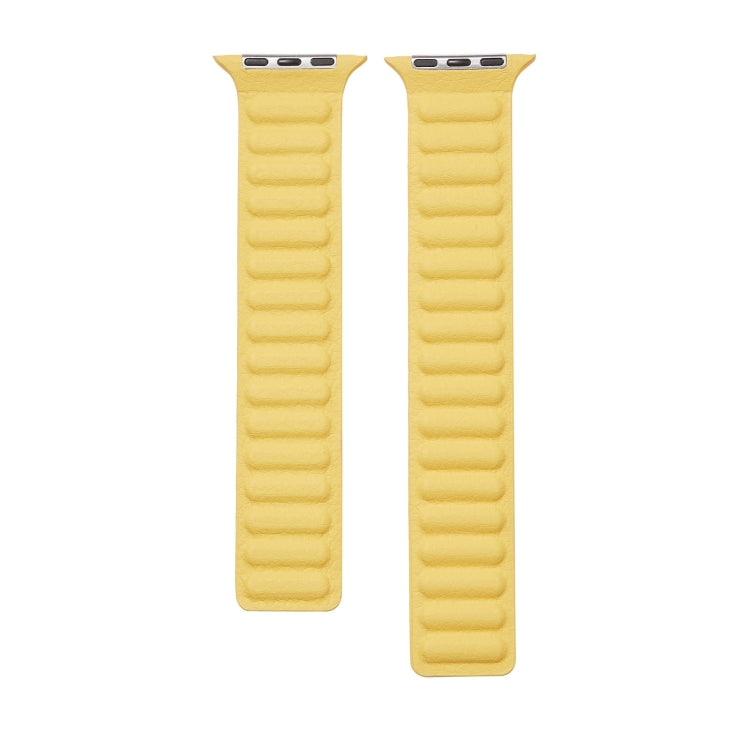 Frerndorf | Loop Leder Uhrband für Apple Watch Series 7 41mm / 6 & SE & 5 & 4 40mm / 3 & 2 & 1 38mm (Gelb)