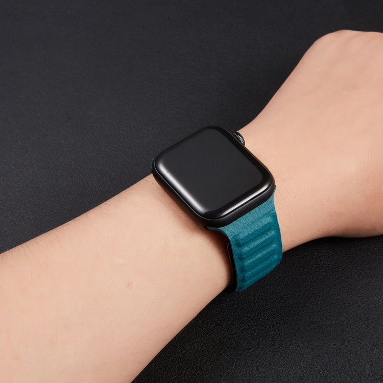 Frerndorf | Loop Lederuhrband für Apple Watch Series 7 41mm / 6 & SE & 5 & 4 40mm / 3 & 2 & 1 38mm (Weinrot)