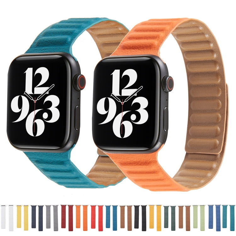 Frerndorf | Loop Lederuhrband für Apple Watch Series 7 41mm / 6 & SE & 5 & 4 40mm / 3 & 2 & 1 38mm (Weinrot)