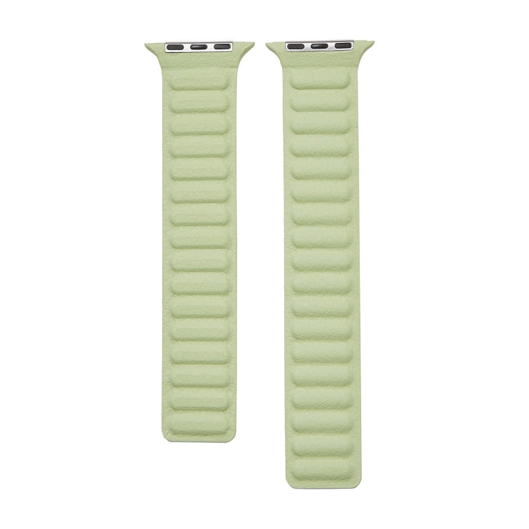Frerndorf | Loop Leder Armband Für Apple Watch Series 7 45mm / 6 & SE & 5 & 4 44mm / 3 & 2 & 1 42mm (Grassgrün)