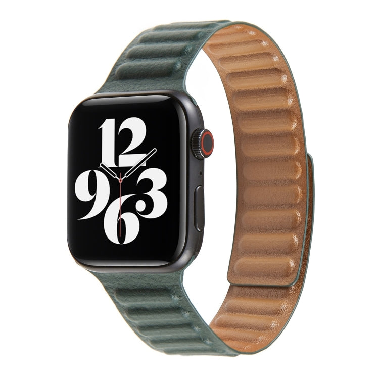 Frerndorf | Loop Leder Uhrband für Apple Watch Series 7 45mm / 6 & SE & 5 & 4 44mm / 3 & 2 & 1 42mm (Türkis)