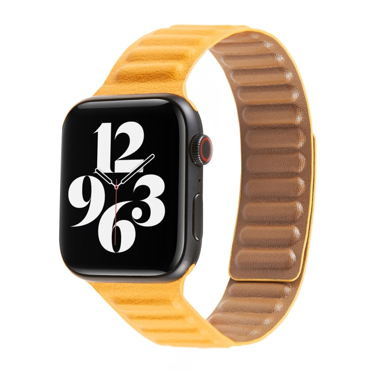 Frerndorf | Loop Lederuhrarmband für Apple Watch Series 7 45mm / 6 & SE & 5 & 4 44mm / 3 & 2 & 1 42mm (California Poppy)