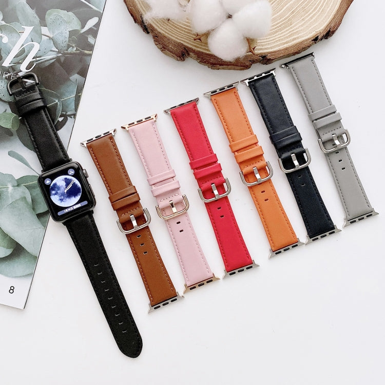 Frendorf | D Charakter Schnalle Glatte Textur Uhr Band Für Apple Watch Serie 9&8&7 41mm / SE 3&SE 2&6&SE&5&4 40mm / 3&2&1 38mm (Schwarz)