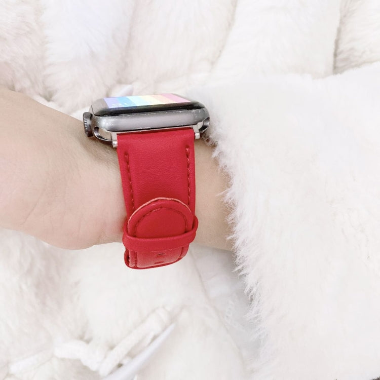 Frendorf | D Charakter Schnalle Glatte Textur Uhr Band Für Apple Watch Serie 9&8&7 41mm / SE 3&SE 2&6&SE&5&4 40mm / 3&2&1 38mm (Schwarz)