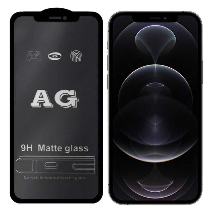 Frendorf | Für iPhone 12 / 12 Pro AG Matte Frosted Full Cover Gehärtetes Glasfolie