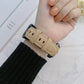 Frendorf | Big Head Buckle Leder Uhrenarmband für Apple Watch Ultra 49mm & Watch Ultra 2 49mm / Series 9 & 8 & 7 45mm / SE 3 & SE 2 & 6 & SE & 5 & 4 44mm / 3 & 2 & 1 42mm (Schwarz)