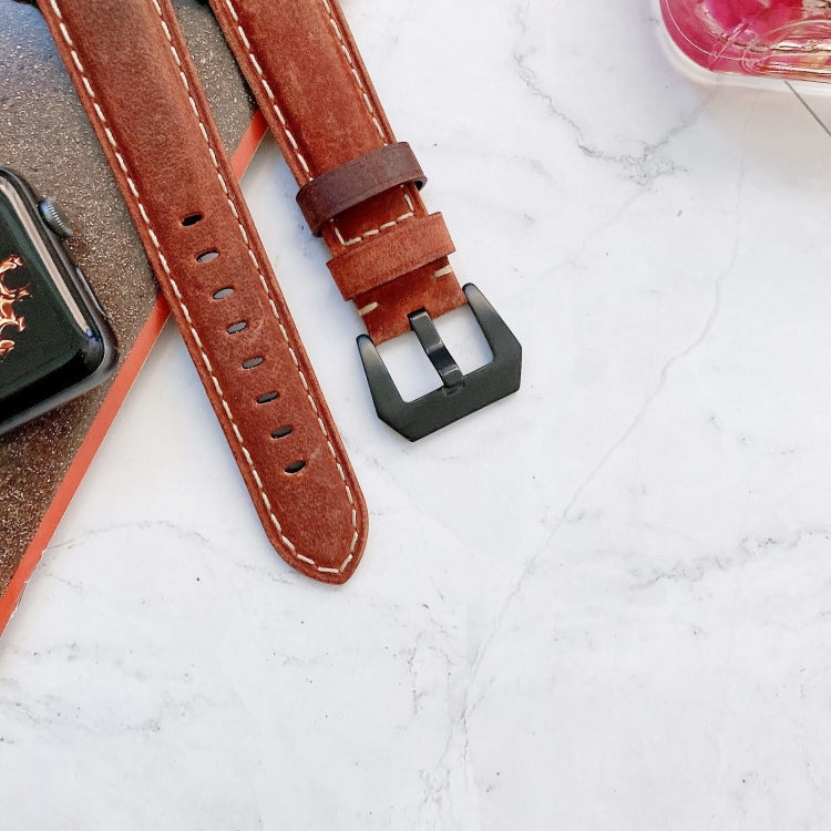 Frendorf | Big Head Schnallen Leder Uhrenarmband Für Apple Watch Ultra 49mm&Watch Ultra 2 49mm / Series 9&8&7 45mm / SE 3&SE 2&6&SE&5&4 44mm / 3&2&1 42mm (Blau)