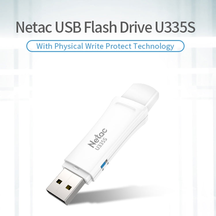 Frendorf | Netac U335S USB 3.0 Hochgeschwindigkeit Antivirus Schreibschutz USB-Flash-Laufwerke U-Disk, Kapazität:128GB
