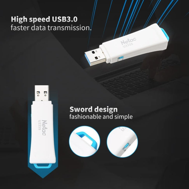 Frendorf | Netac U335S USB 3.0 Hochgeschwindigkeit Antivirus Schreibschutz USB-Flash-Laufwerke U-Disk, Kapazität:128GB