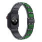 Frerndorf | XingYao Serie Zweifarbige Stahl-Armband Für Apple Watch Serie 9&8&7 41mm / SE 3&SE 2&6&SE&5&4 40mm / 3&2&1 38mm (Schwarz+Grün)