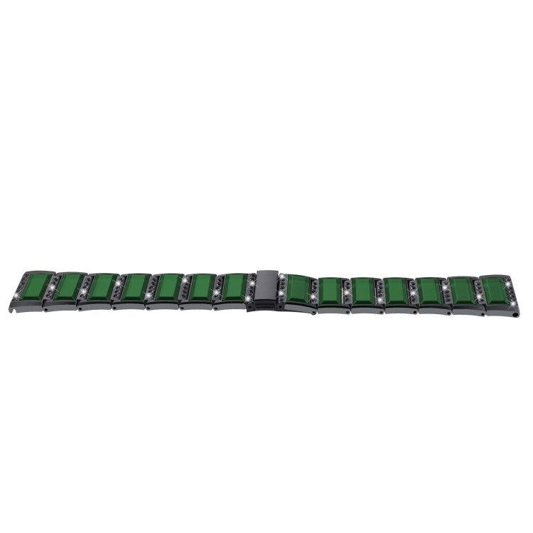 Frerndorf | XingYao Serie Zweifarbige Stahl-Armband Für Apple Watch Serie 9&8&7 41mm / SE 3&SE 2&6&SE&5&4 40mm / 3&2&1 38mm (Schwarz+Grün)