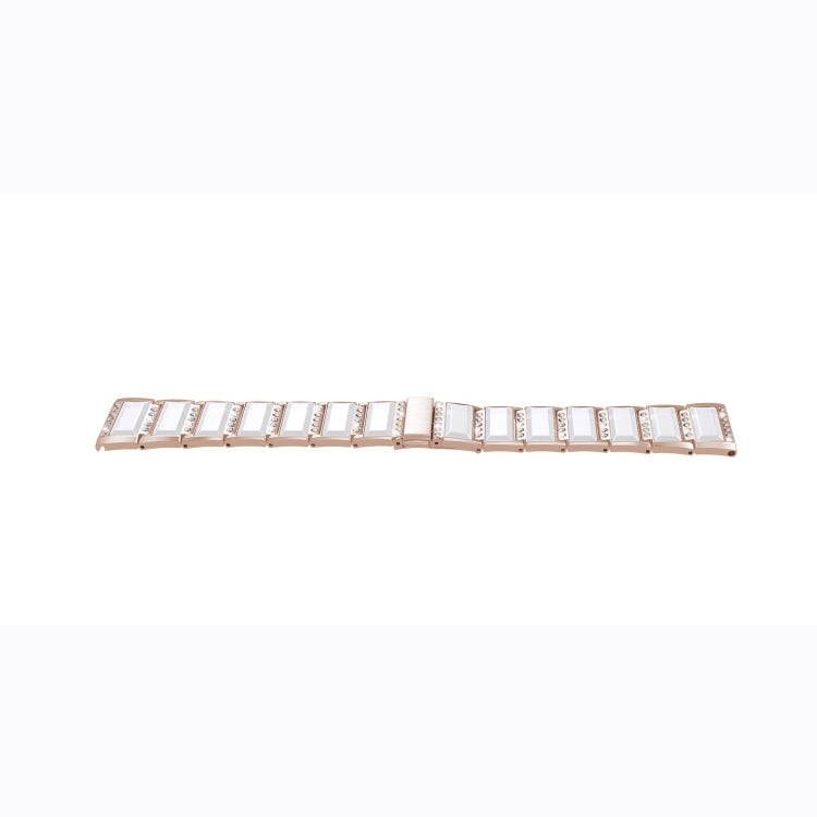 Frerndorf | XingYao Serie Zweifarbige Stahl Armband Für Apple Watch Serie 9&8&7 41mm / SE 3&SE 2&6&SE&5&4 40mm / 3&2&1 38mm(Gold+Weiß)