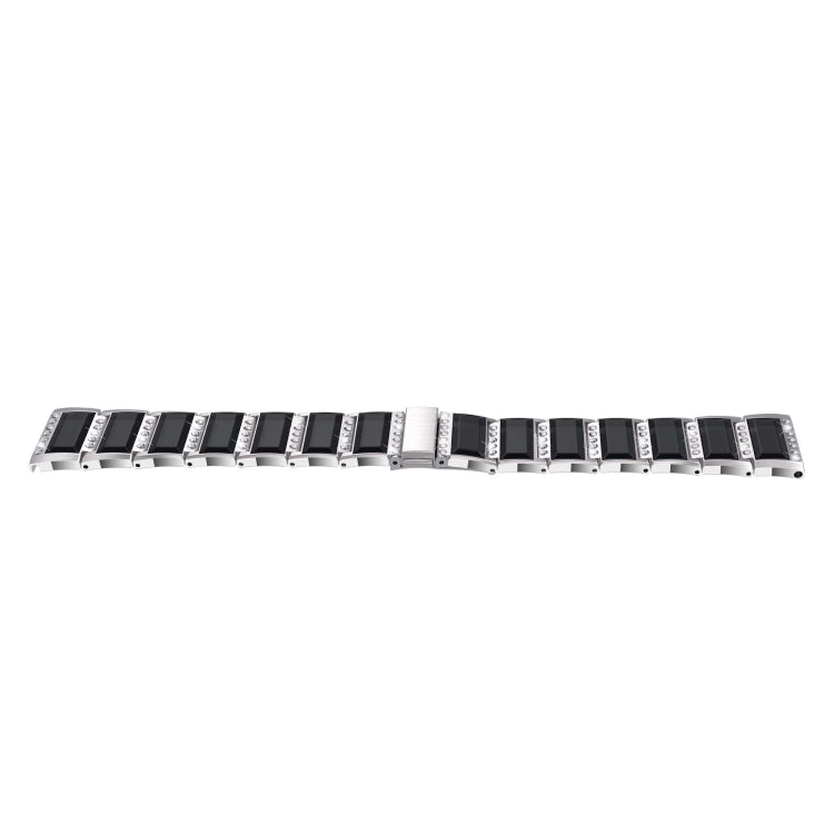 Frerndorf | XingYao Serie Zweifarbiges Edelstahlarmband Für Apple Watch Serie 9&8&7 41mm / SE 3&SE 2&6&SE&5&4 40mm / 3&2&1 38mm (Silber+Schwarz)