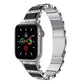 Frerndorf | XingYao Serie Zweifarbiges Edelstahlarmband Für Apple Watch Serie 9&8&7 41mm / SE 3&SE 2&6&SE&5&4 40mm / 3&2&1 38mm (Silber+Schwarz)