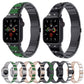 Frerndorf | XingYao Serie Zweifarbige Stahl-Armband Für Apple Watch Serie 9&8&7 41mm / SE 3&SE 2&6&SE&5&4 40mm / 3&2&1 38mm (Schwarz+Grün)